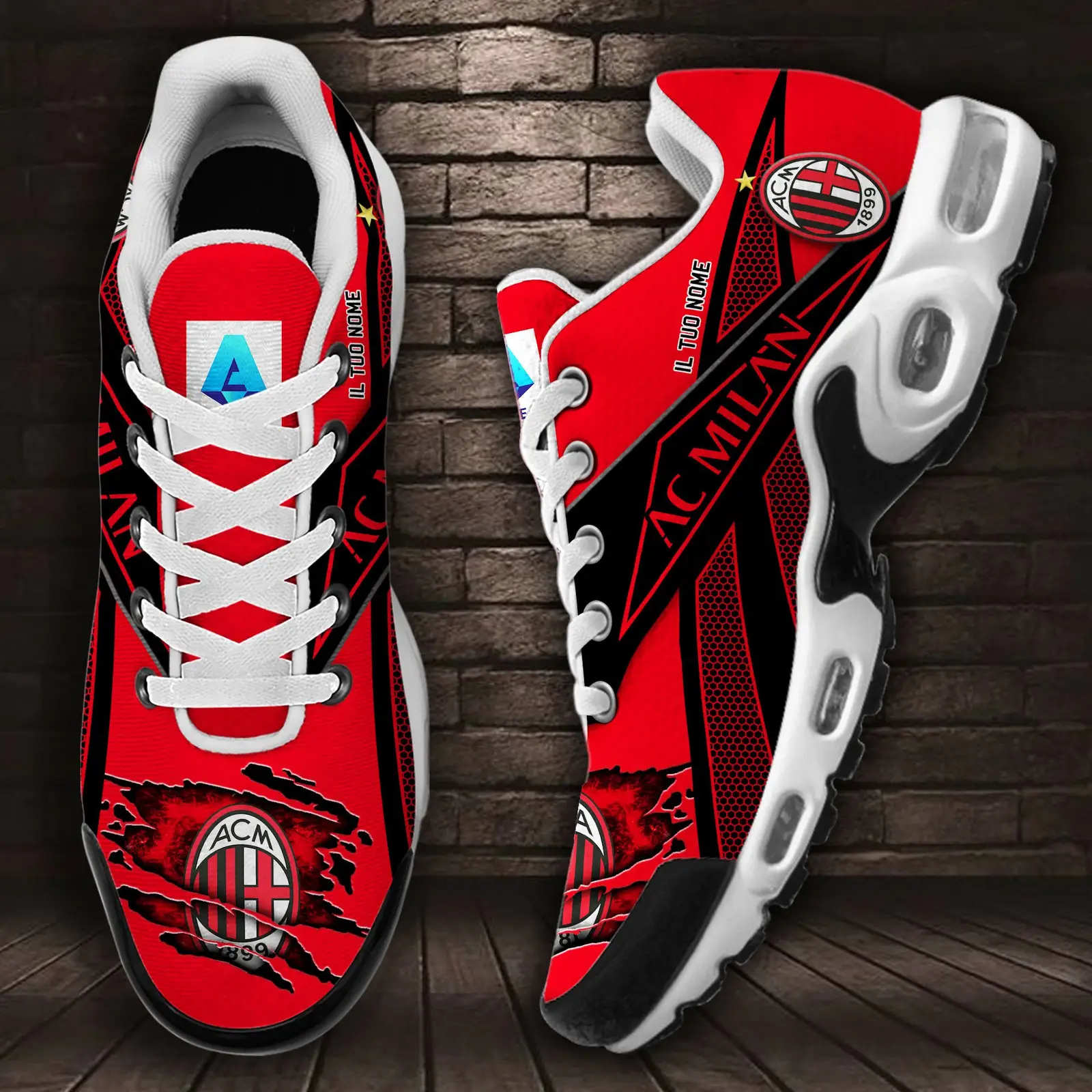 AC Milan Air Max Plus Shoes Sneakers For Men And Women AC Milan Air Max Plus Shoes Sneakers For Men And Women - Image 1