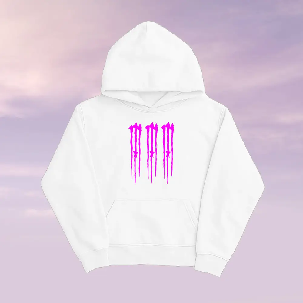 Ac1d Star Club Merch Ac1d Monst3r White Hoodie Gifts Ideas For Girlfriend