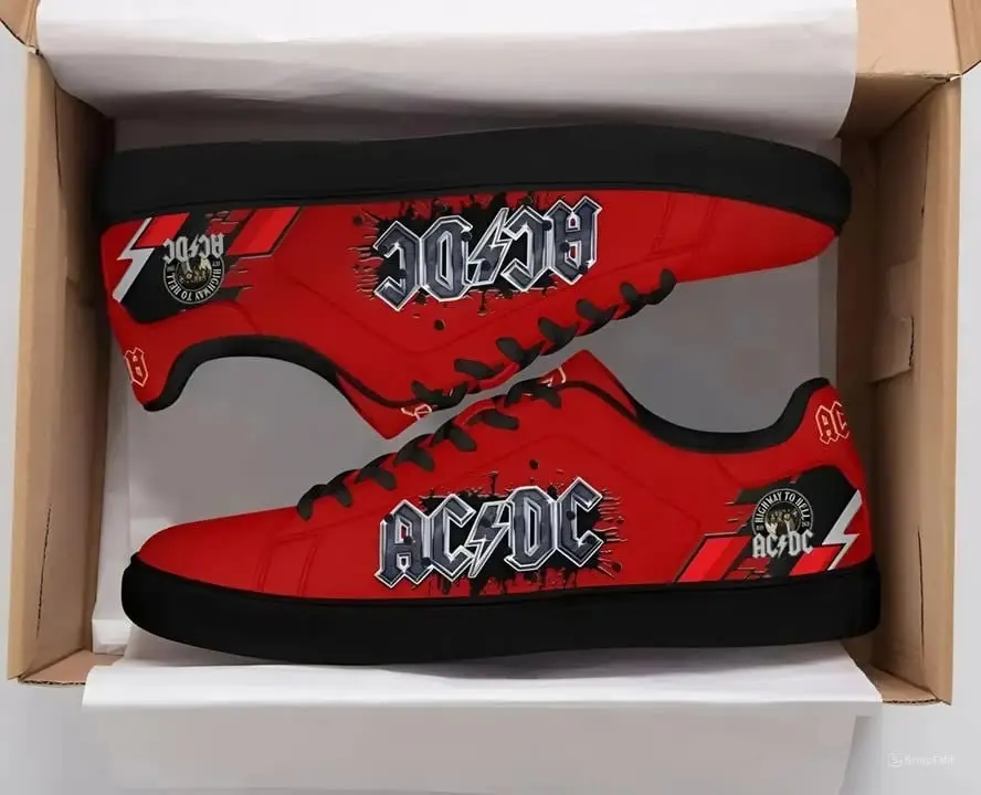 AC'DC Low Top Shoes Tour Concert Merchandise Shoes Unique Gifts For AC'DC Fans