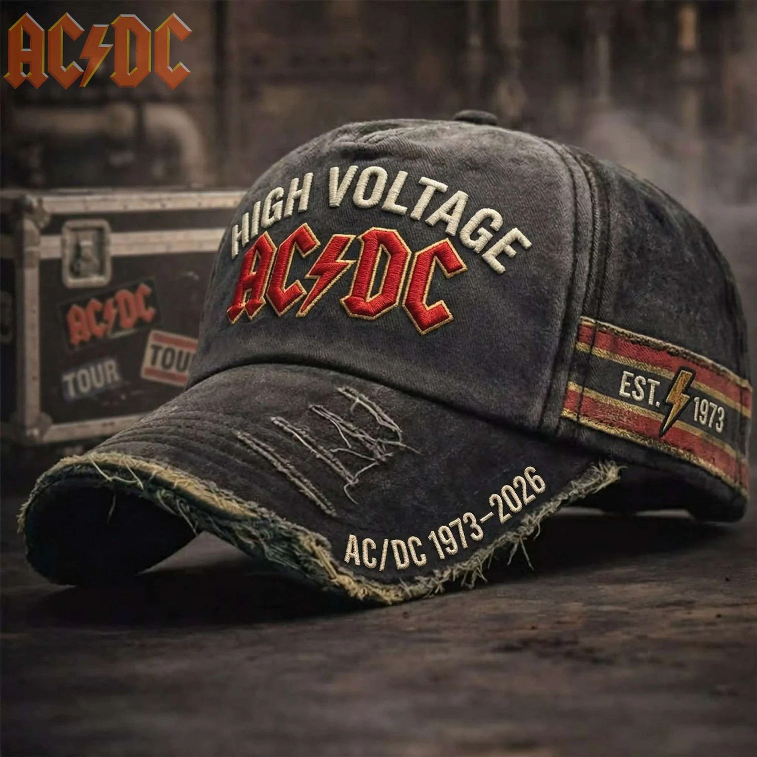 ACDC Merch Dad Hat High Voltage ACDC 1973 2026 Baseball Cap Gift Ideas For Brother