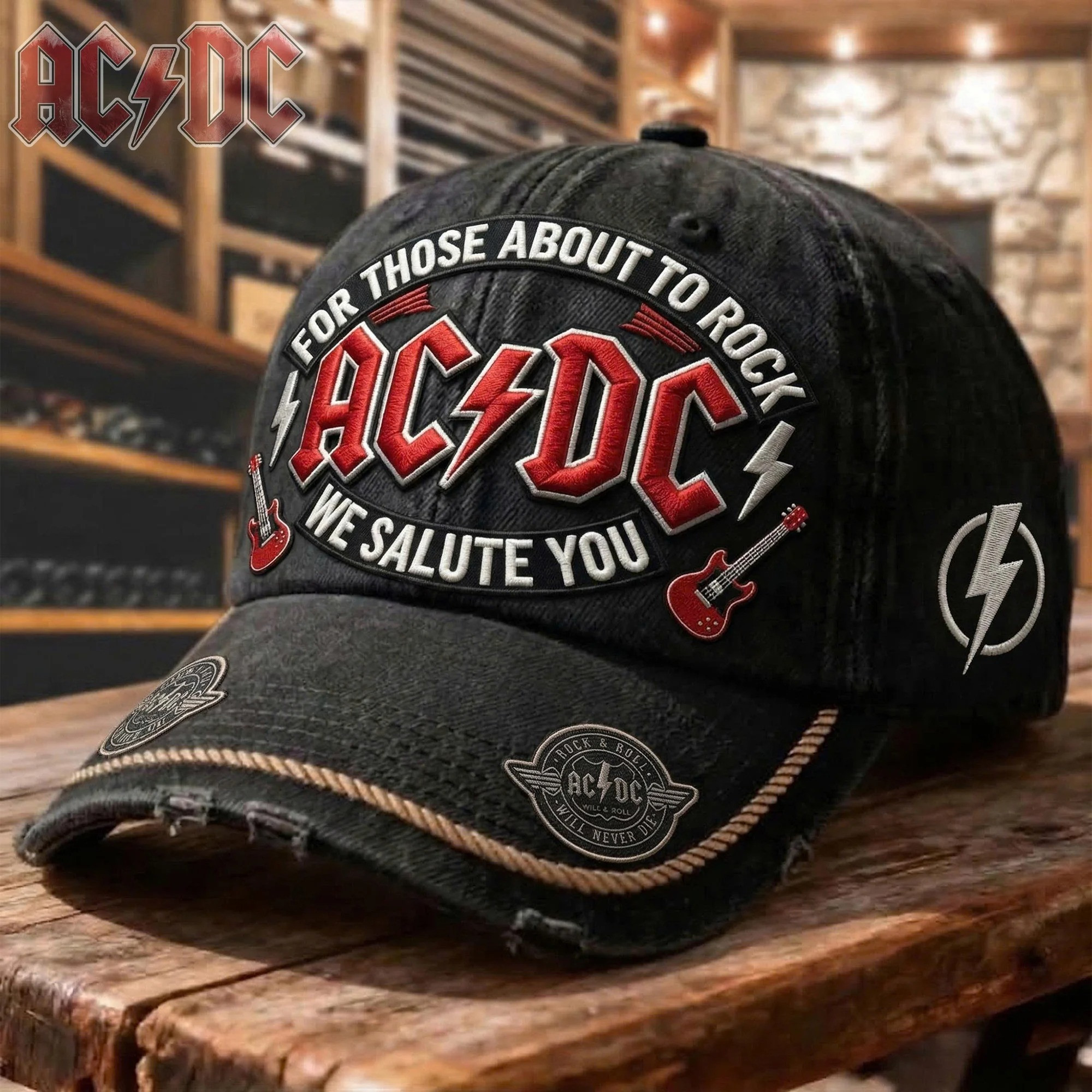 ACDC Merch Hat ACDC For Those About To Rock Baseball Cap Gifts Ideas For Fans