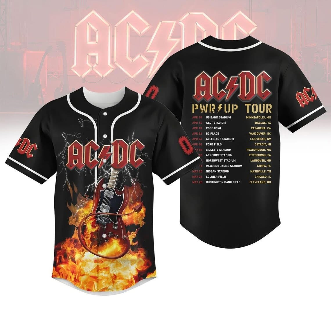 AC'DC Power Up Tour 2026 Jersey Merch Apparel Cool Gift For ACDC Fans For Him