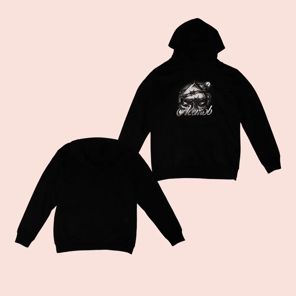 Ace Mob Merch Heart Of Thorns Hoodie Black Ace Mob Hooded Sweatshirt Gifts For Brothers Ace Mob Merch Heart Of Thorns Hoodie Black Ace Mob Hooded Sweatshirt Gifts For Brothers - Image 1
