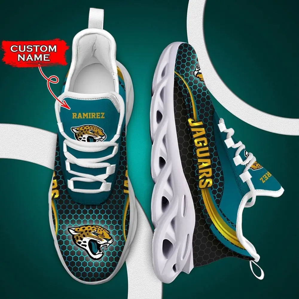 Acksonville Jaguars Max Soul Clunky Sneakers Shoes Luxury Nfl Custom Name Style 1