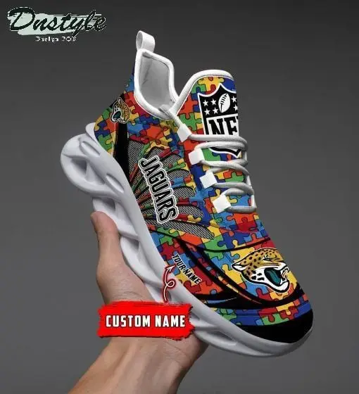 Acksonville Jaguars Nfl Autism M5 Personalized Max Soul Shoes