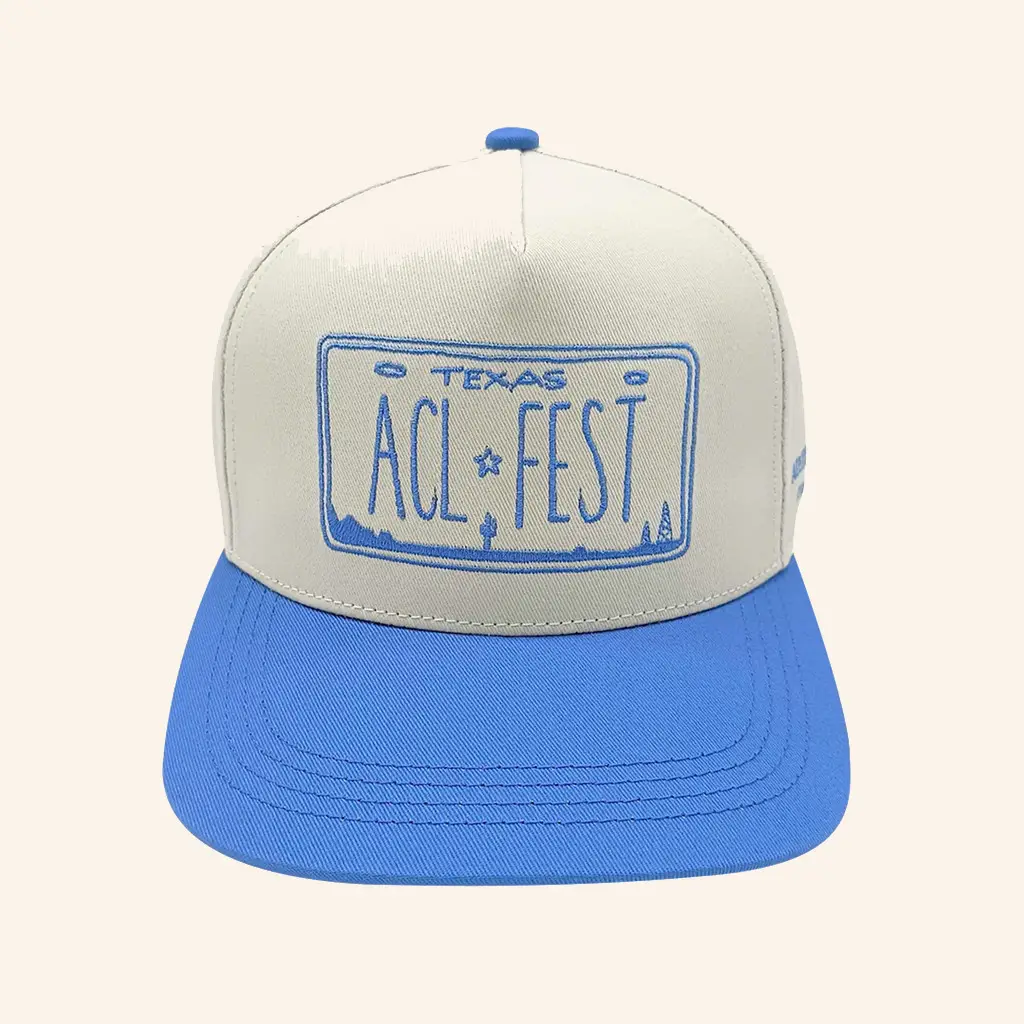 ACL Festival Merch Brandon Maxwell X ACL Fest Plate Embroidered Snapback Hat Gifts For Him -WearandDecor