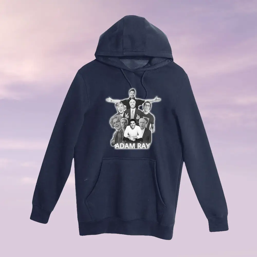 Adam Ray Shop Merch Character Collage Navy Hoodie Birthday Gift For Him