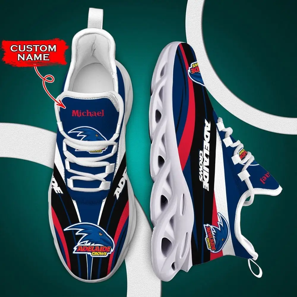Adelaide Crows Max Soul Shoes Luxury Afl Custom Name 02 M3ttt0653 For Men Women
