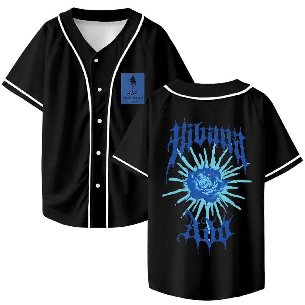 Ado Hibana Merch Ado Hibana 2025 World Tour Baseball Jersey Gifts For Him -WearandDecor