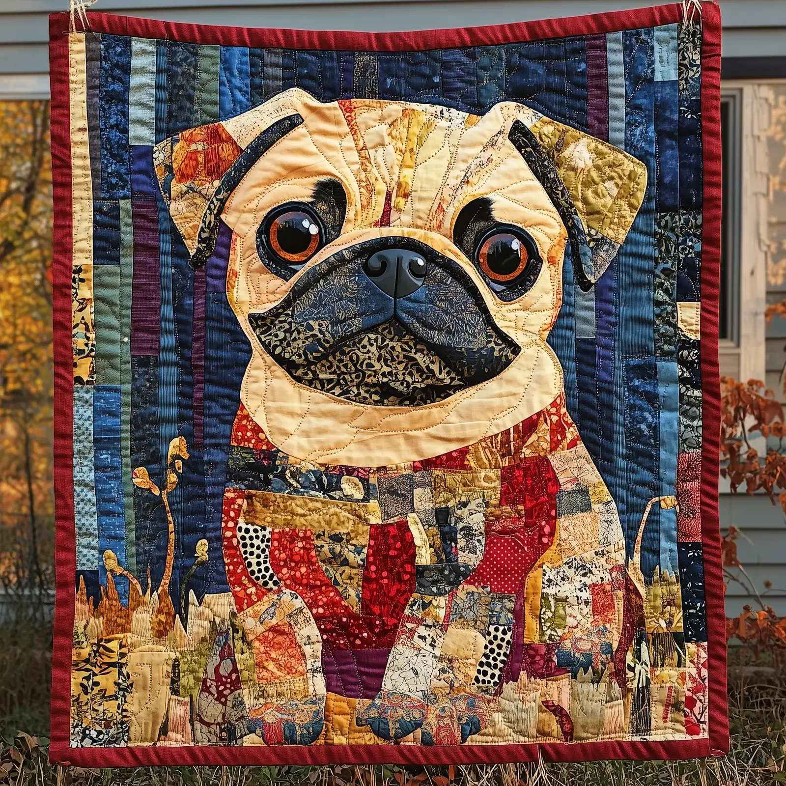 Adorable Pug Puppy Dog Charming Quilted Blanket Xmas Gift Ideas For Pug Lovers Adorable Pug Puppy Dog Charming Quilted Blanket Xmas Gift Ideas For Pug Lovers - Image 1