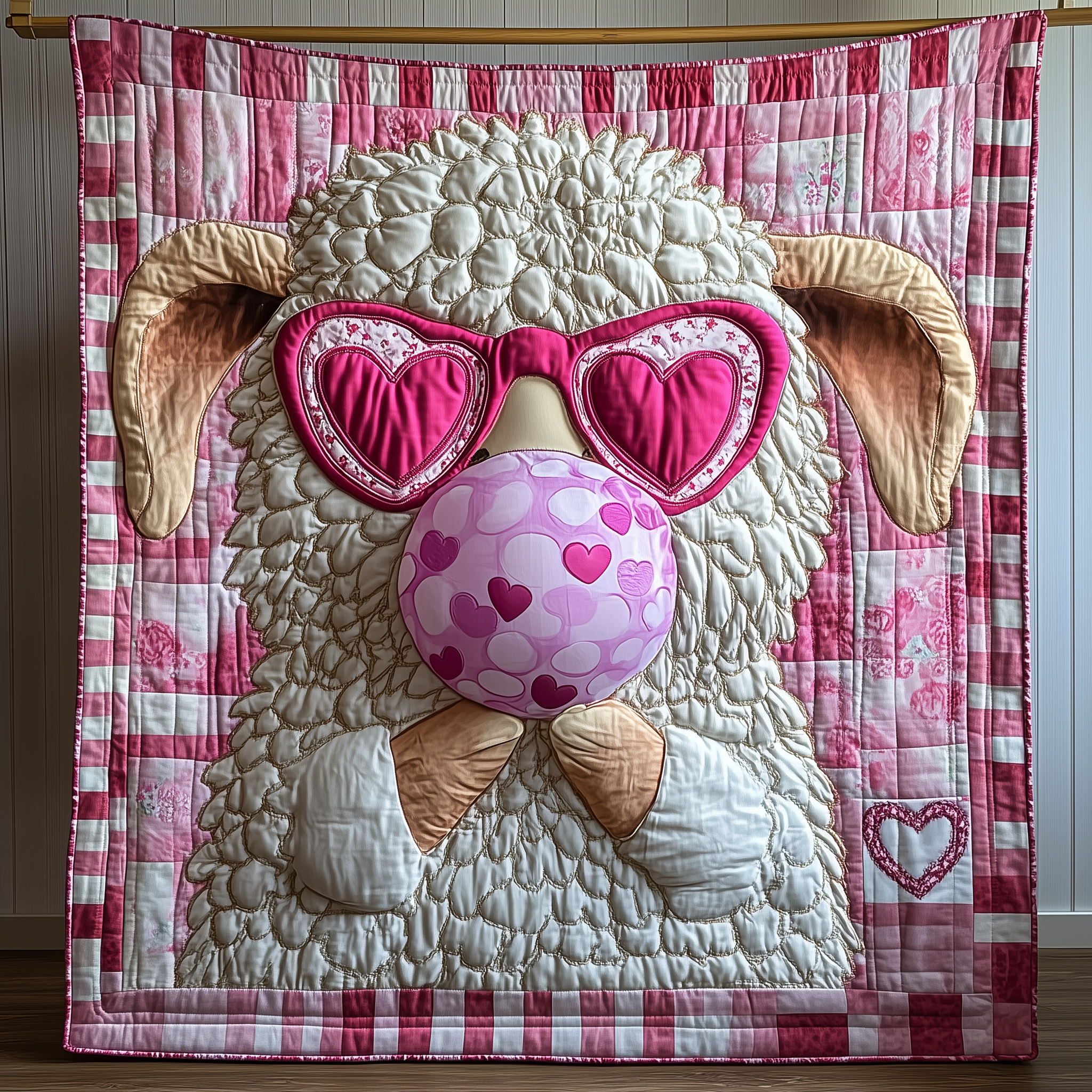 Adorable Sheep Quilted Blanket Home Decor Collection Unique Valentine's Day Gifts
