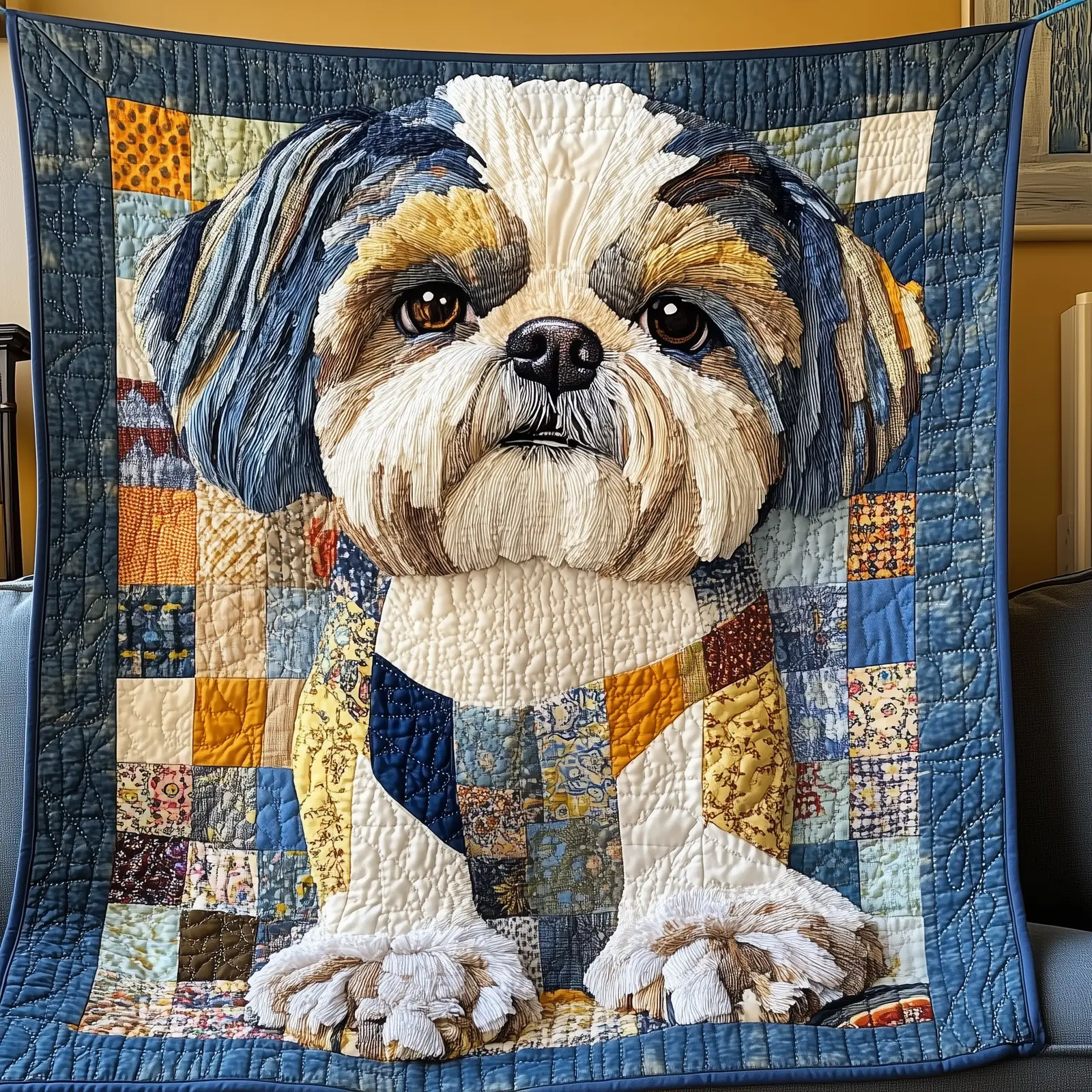 Adorable Shih Tzu Dog Friendly Quilted Blanket Cute Gifts For Shih Tzu Lovers Adorable Shih Tzu Dog Friendly Quilted Blanket Cute Gifts For Shih Tzu Lovers - Image 1