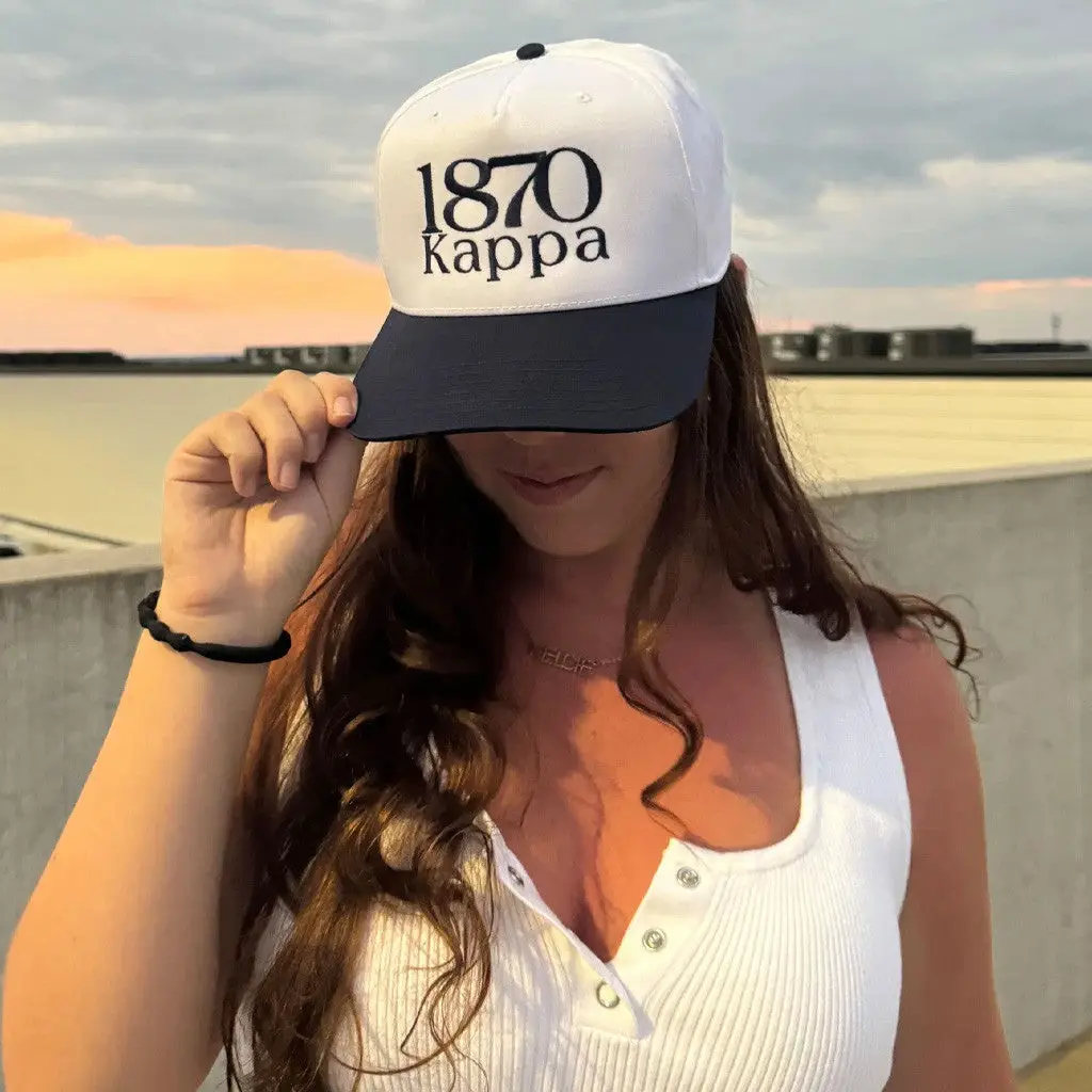 ADPI Merch 1870 Kappa Embroidered Hat Birthday Gift Ideas For Wife -WearandDecor ADPI Merch 1870 Kappa Embroidered Hat Birthday Gift Ideas For Wife -WearandDecor - Image 1
