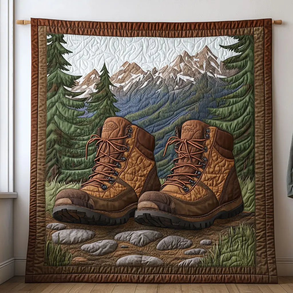 Adventure Boots Quilt Comfortable Quilt Blanket That Everyone Will Love