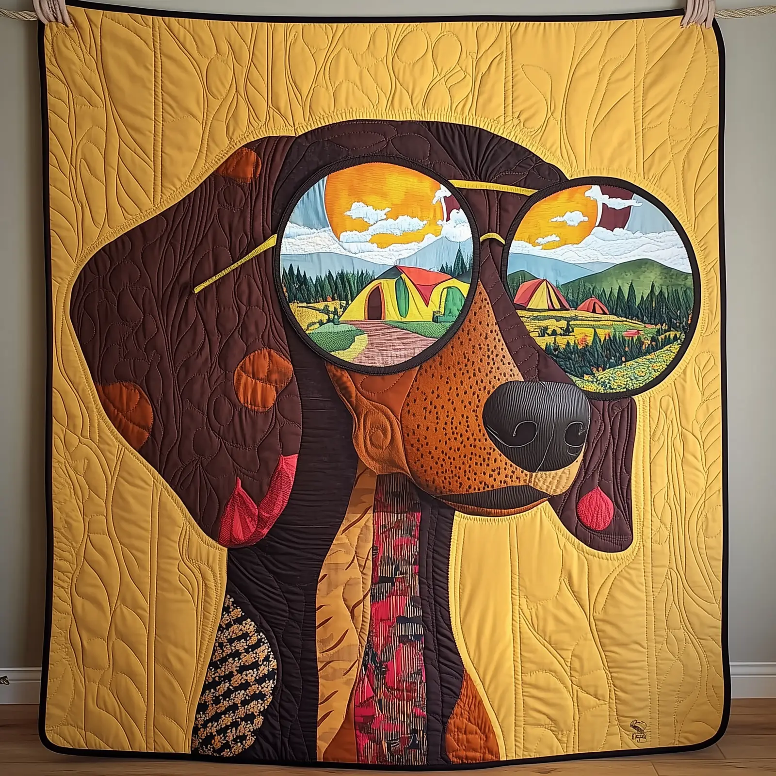 Adventure Dachshund Dog Travel Quilted Blanket Dachshund Explorer Traveler Funny Dog Gifts Adventure Dachshund Dog Travel Quilted Blanket Dachshund Explorer Traveler Funny Dog Gifts - Image 1