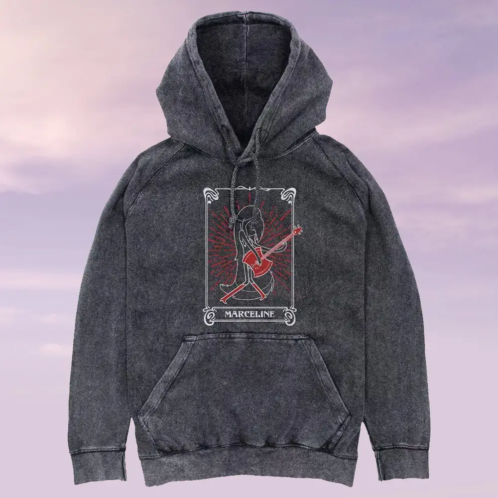Adventure Time Merch Marcy Tarot Washed Hoodie Good Gifts Ideas For Husband