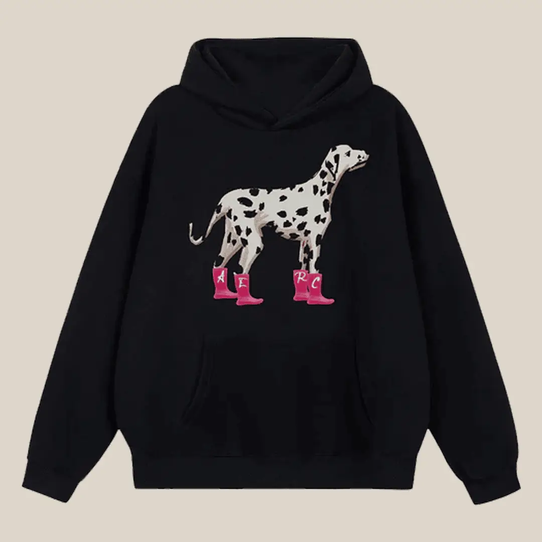 Aelfric Eden Dalmatian Pattern Pullover Hoodie Unisex Streetwear for Teens