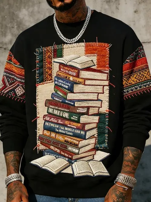 African American Book-Themed Crewneck sweatshirt Dream Like Martin Clothes Gift For Son