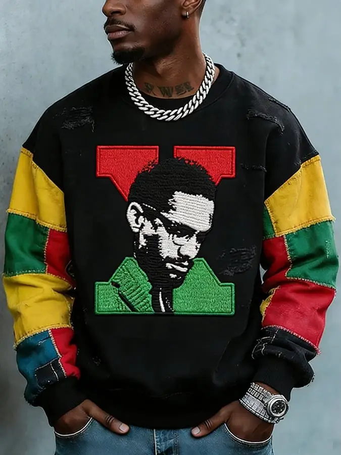 African American Men's Culturally Confident Crewneck Sweatshirt Black History Clothing