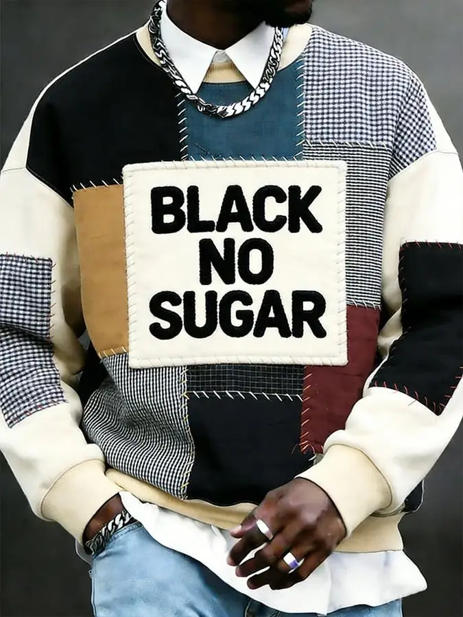 African American Sweatshirt Black No Sugar Clothes Unique Gift For Brother African American Sweatshirt Black No Sugar Clothes Unique Gift For Brother - Image 1