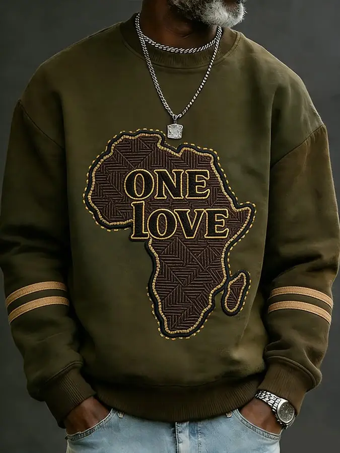 African American Sweatshirt One Love Black History Clothes Great Cultural Gift