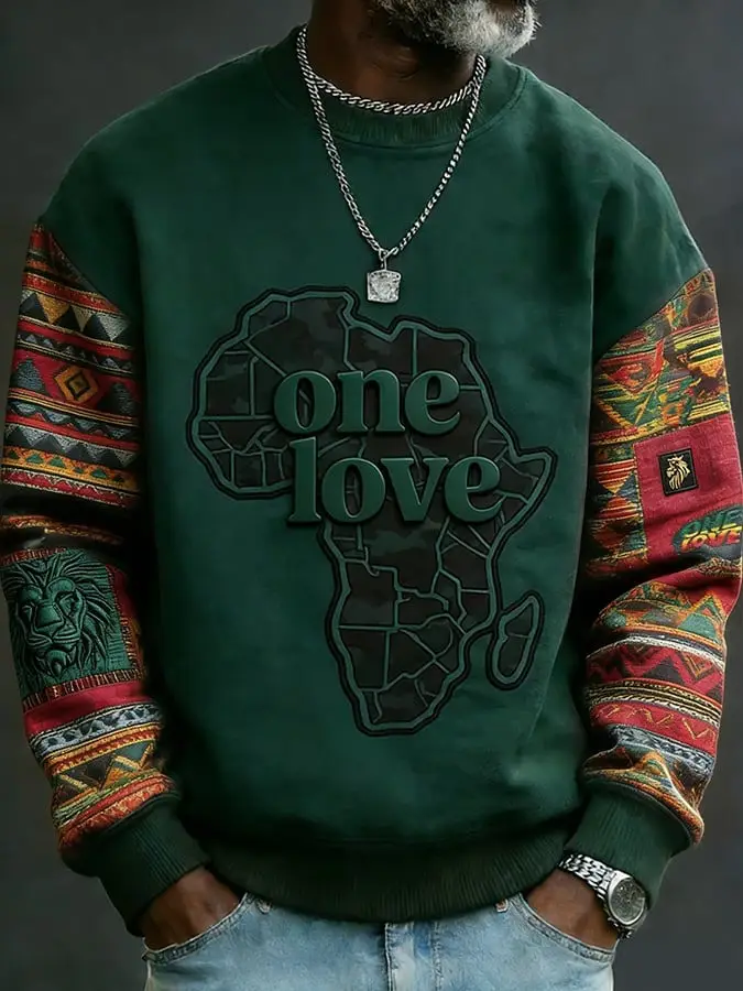 African American Sweatshirt One Love Black History Clothes Unique Cultural Gift For Dad