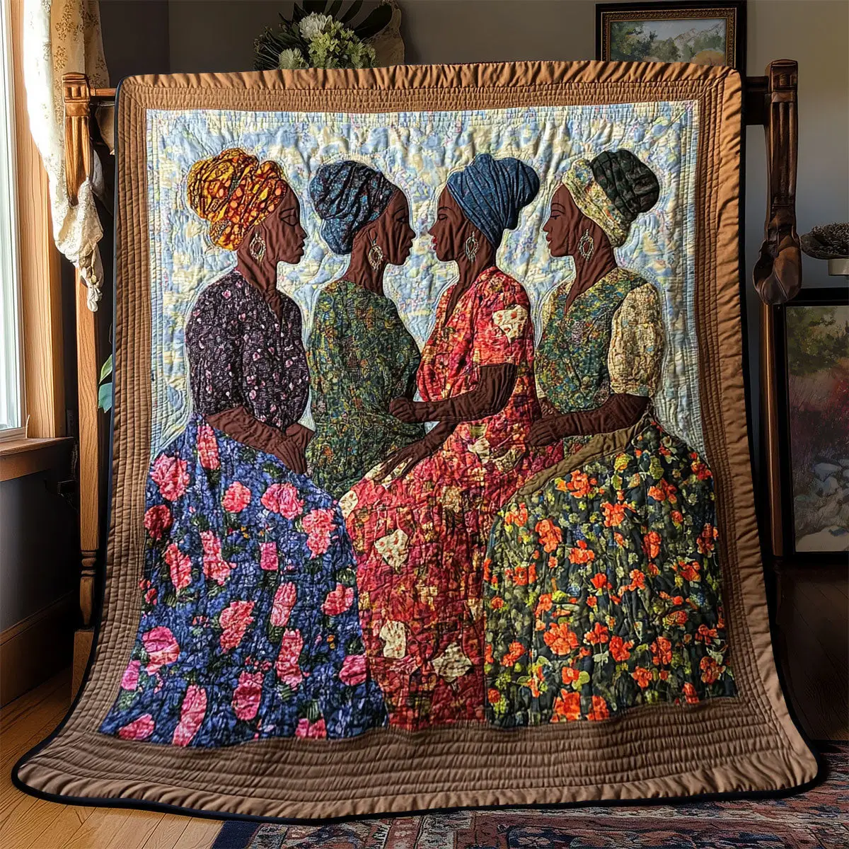 African Woman Quilt Blankets Best Mother's Day Gifts For First Time Mom