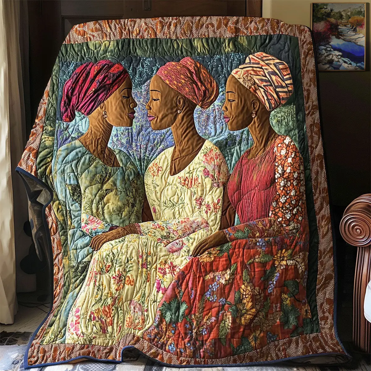 African Woman Quilt Blankets Best Throw Blanket Awesome Mother's Day Gifts 2025