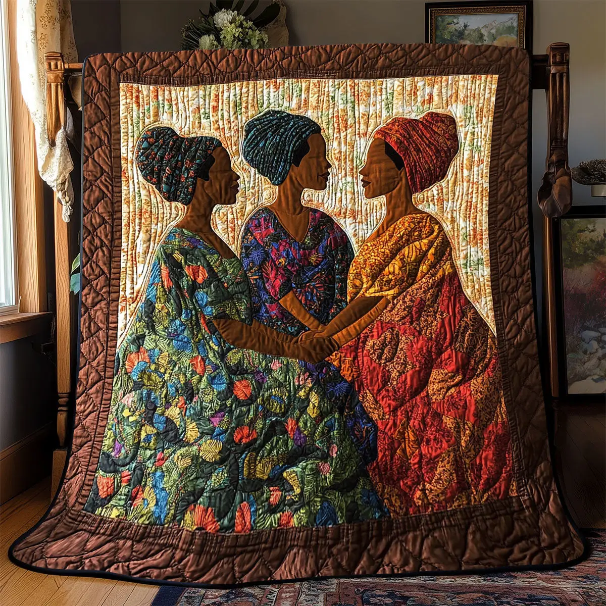 African Woman Quilt Blankets Best Throw Blanket Unique Gifts For Mom