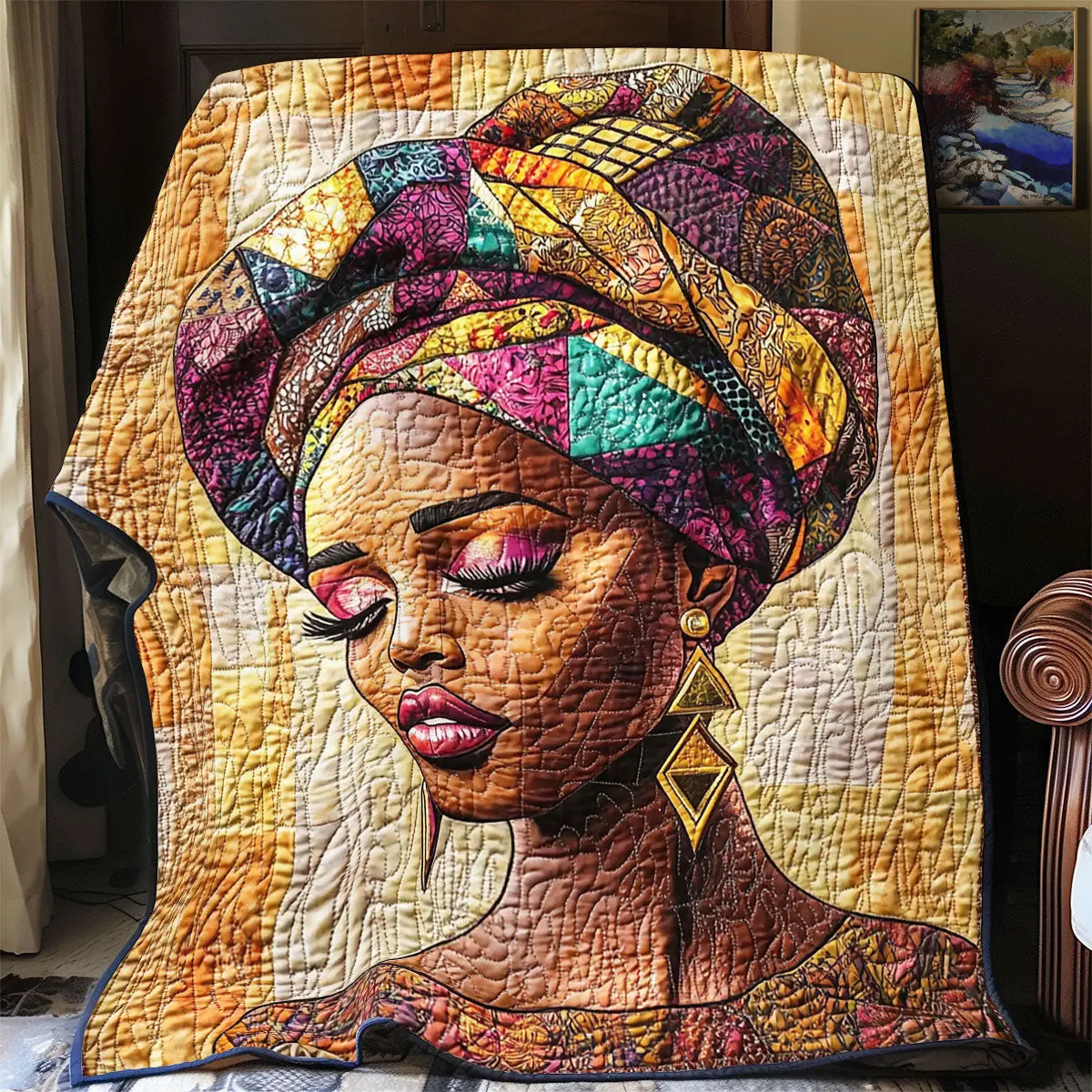 African Woman Quilt Blankets Gift For Daughter In Law On Mother'S Day