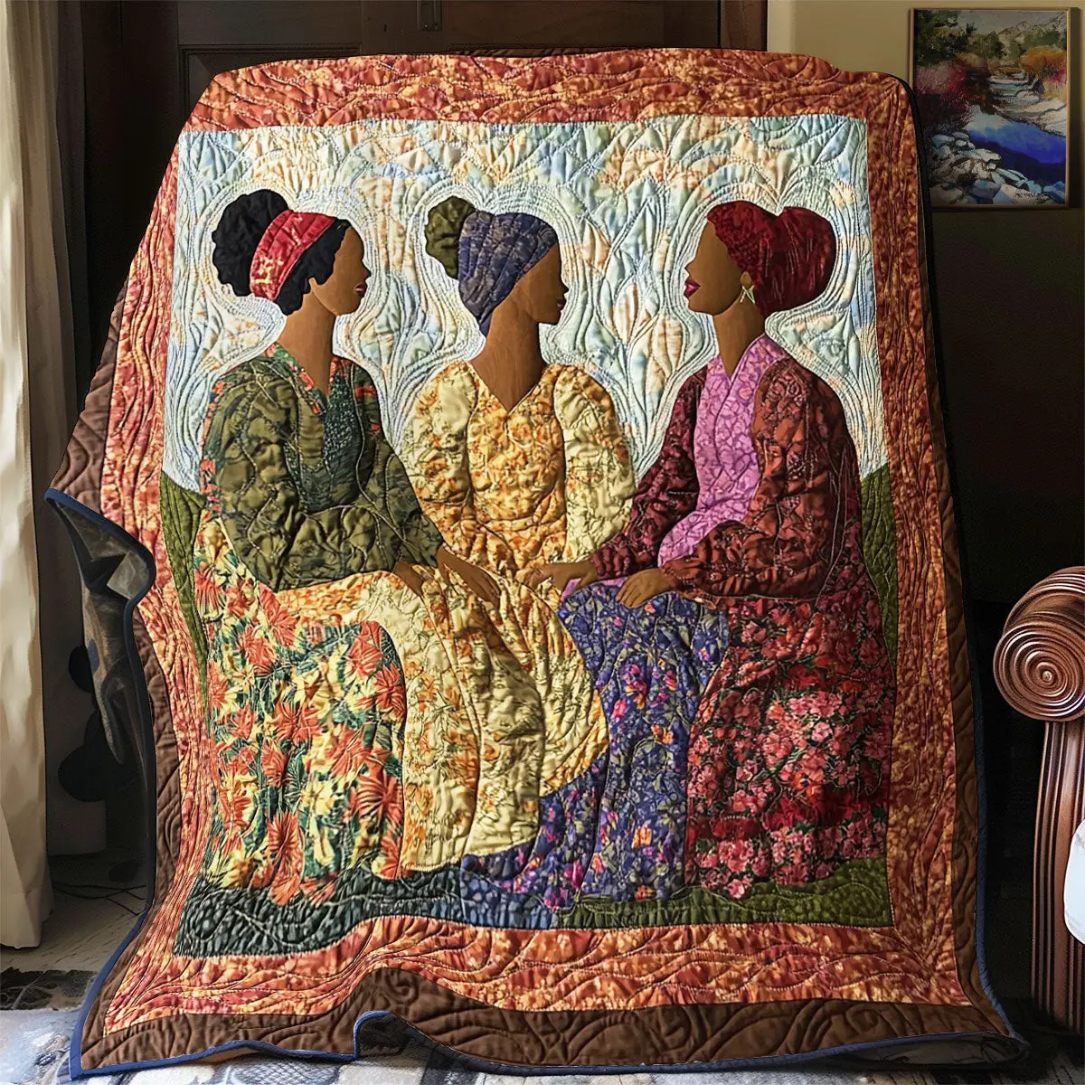 African Woman Quilt Blankets Mothers Day Gift For My Daughter