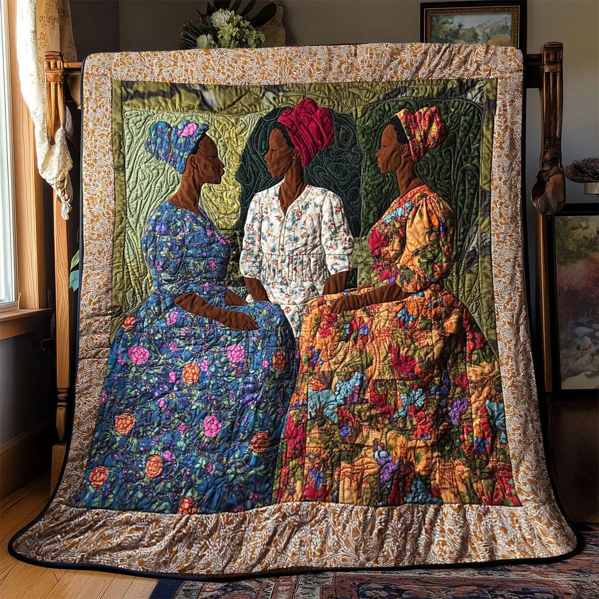 African Woman Quilt Blankets Special Mother's Day Gifts For Mom