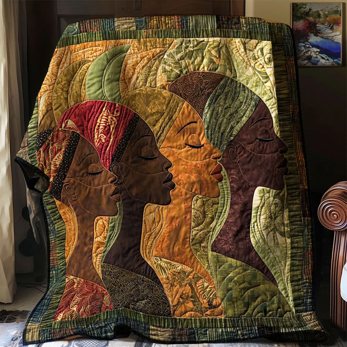 African Woman Quilt Throws And Blankets Mother's Day Gifts For New Moms
