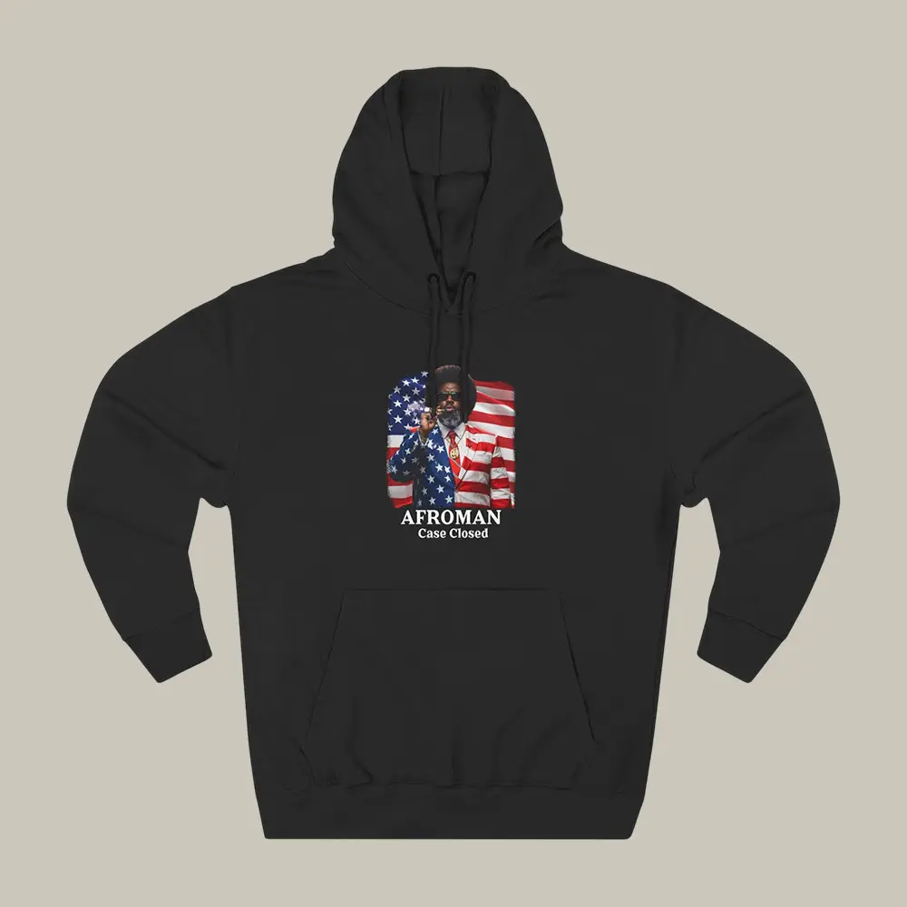 Afroman Portrait Graphic Hoodie American Flag Rap Music Apparel Present For Boyfriend