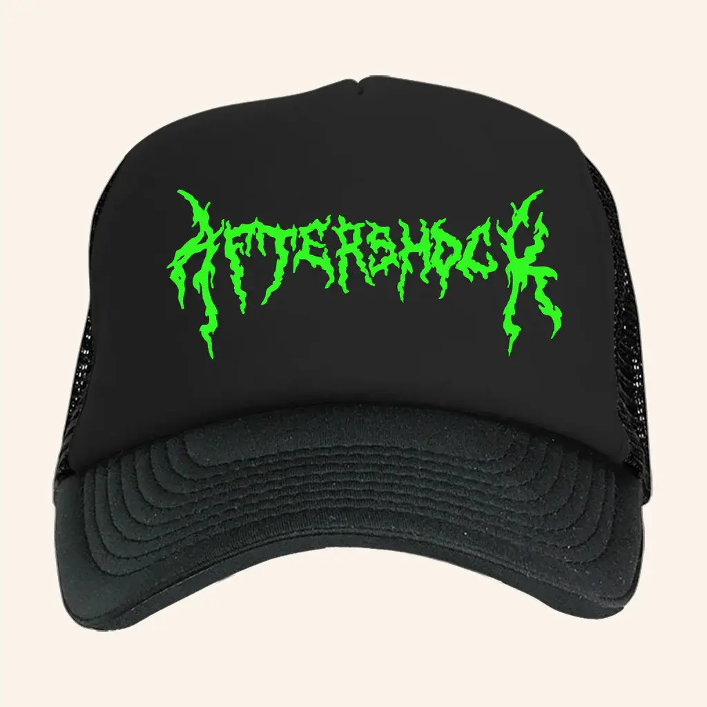 Aftershock Merch Aftershock Flo Metal Logo Trucker Hat Music Lover Gifts For Him -WearandDecor