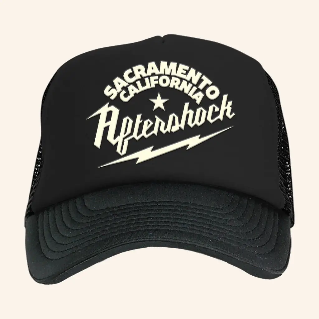 Aftershock Merch Lightning Sacramento California Trucker Hat Christmas Gifts For Guys -WearandDecor