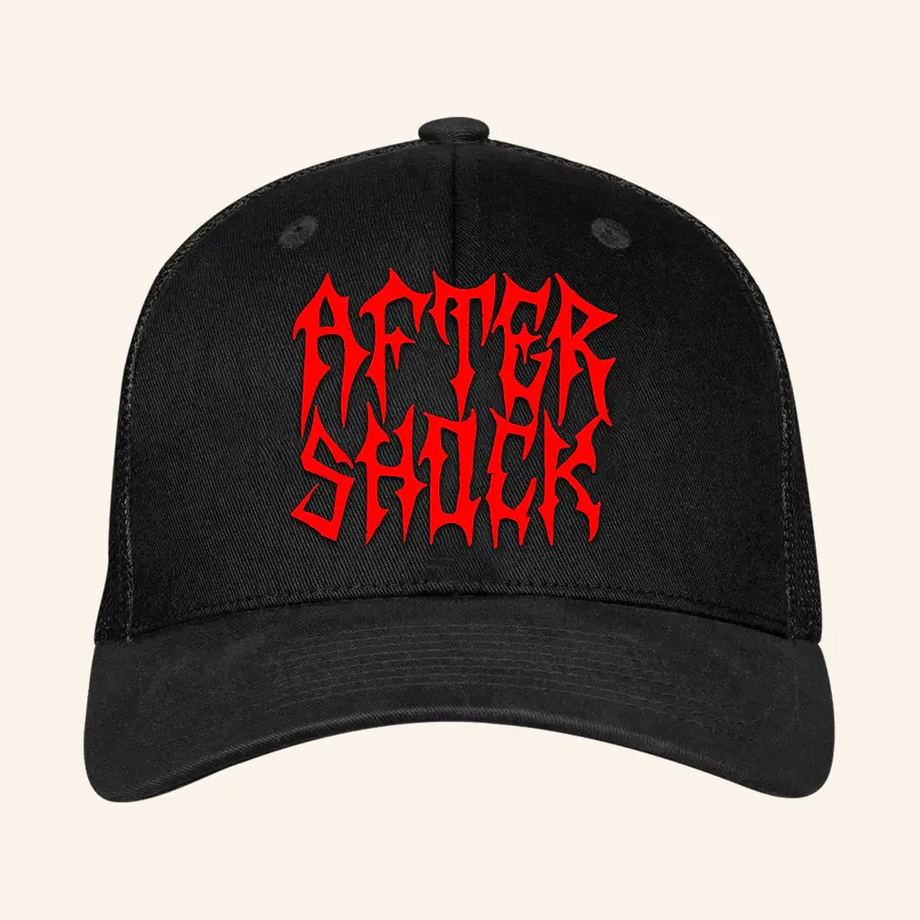 Aftershock Merch Shocking Red Trucker Hat Chirstmas Gift Ideas For Music Lovers -WearandDecor