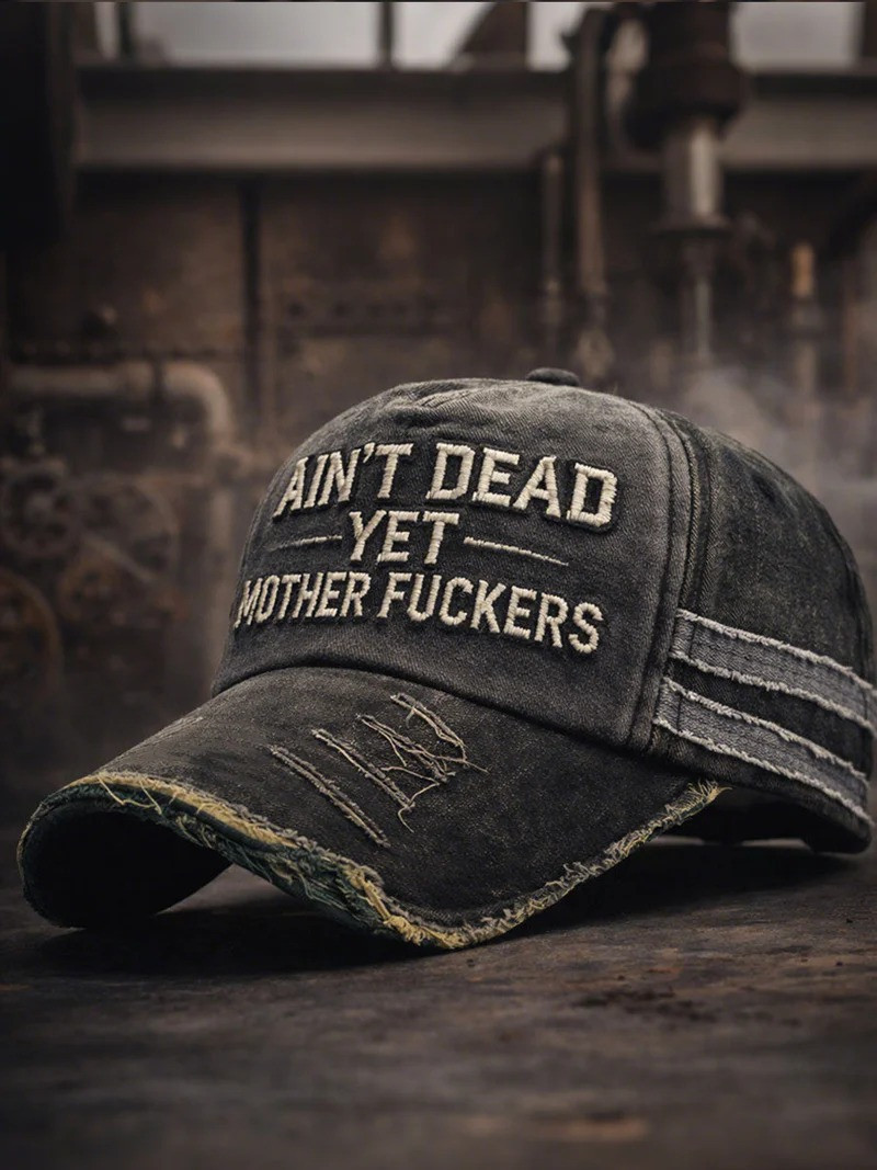 Ain't Dead Yet Vintage Hat Grumpy F Club Baseball Cap Patriotic Veteran Gift Idea