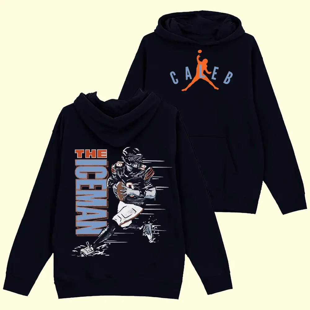 Air Caleb Shirt The Iceman Hoodie Chicago Football Fan Gifts Air Caleb Shirt The Iceman Hoodie Chicago Football Fan Gifts - Image 1