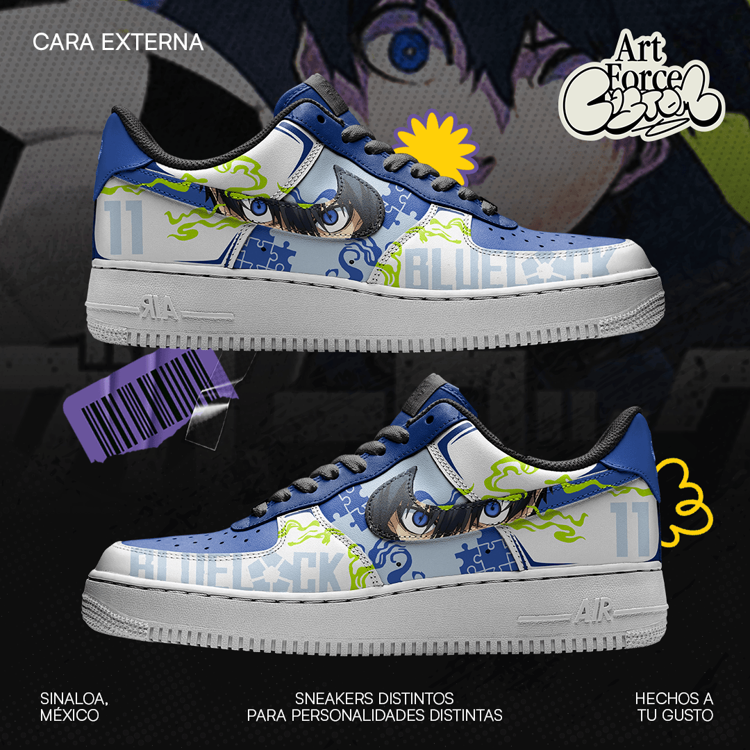 Air Force 1 Shoes Sneakers x Isagi - Blue Lock
