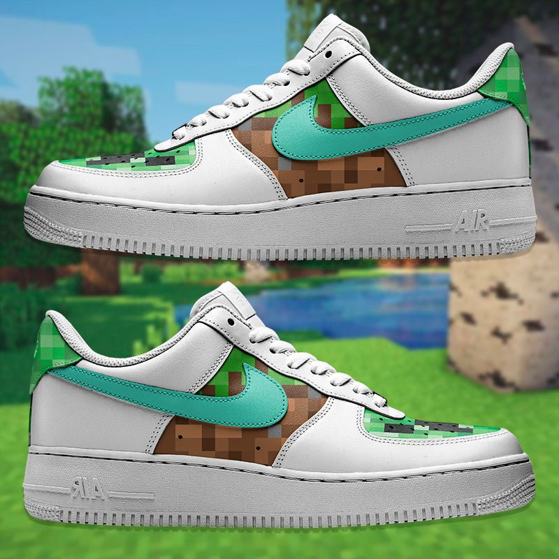 Air Force 1 Shoes Sneakers x Minecraft Air Force 1 Shoes Sneakers x Minecraft - Image 1