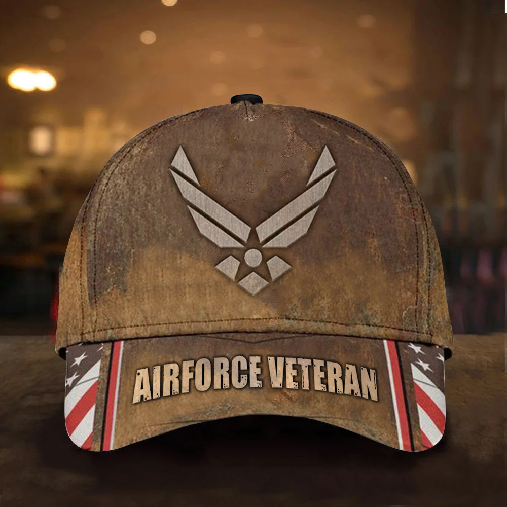 Air Force Hat Old Retro USA Flag Proud Served US Air Force Veteran Merch Veterans Day 2022