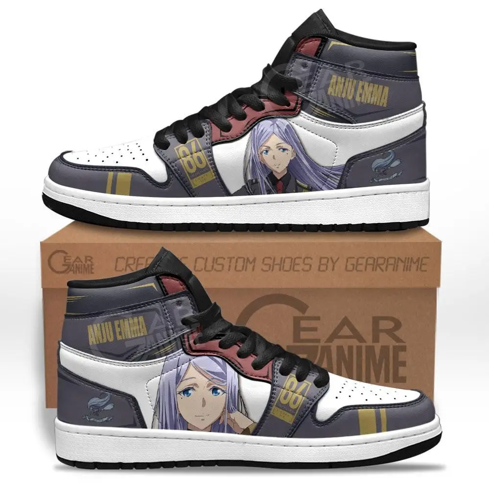 Air JD Hightop Shoes 86 Eighty Six Anju Emma JD1s Sneakers Custom Anime Shoes