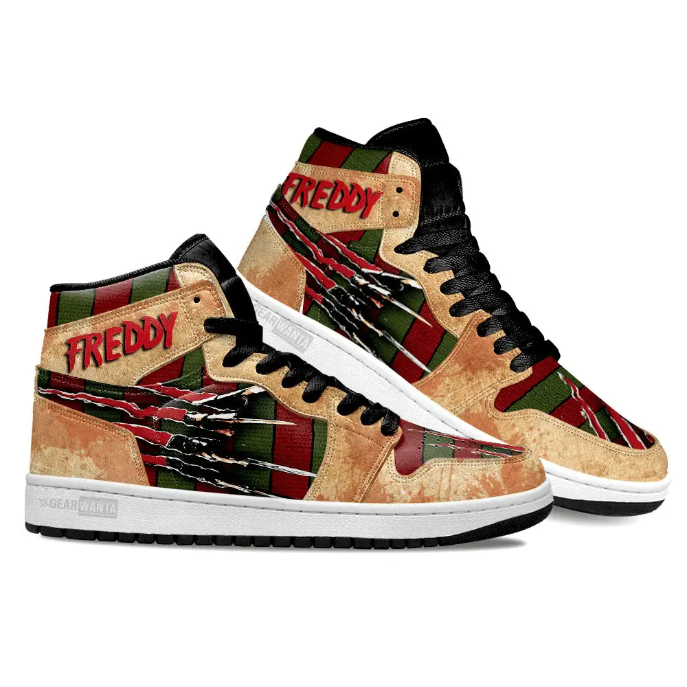 Air JD Hightop Shoes A Nightmare on Elm Street Freddy Krueger Air J1 Shoes