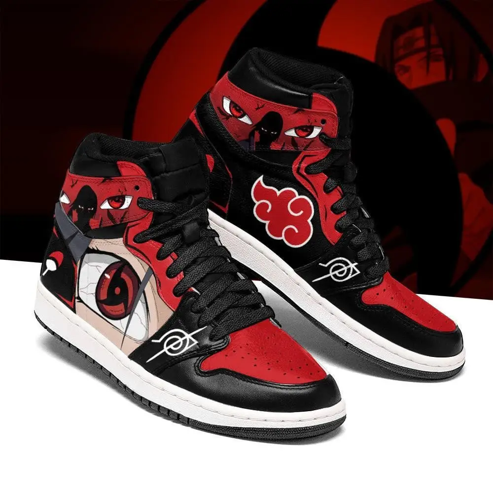 Air JD Hightop Shoes Akatsuki Itachi Sharingan Eyes JD1s Sneakers Custom Anime Shoes Air JD Hightop Shoes Akatsuki Itachi Sharingan Eyes JD1s Sneakers Custom Anime Shoes - Image 1