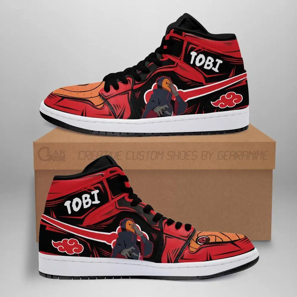 Air JD Hightop Shoes Akatsuki Tobi JD1s Sneakers Custom Shoes Fan Gifts