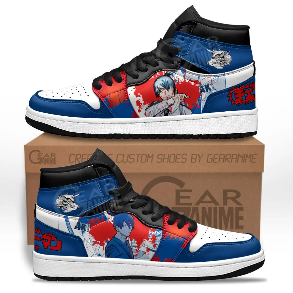 Air JD Hightop Shoes Aki Hayakawa JD1s Sneakers Chainsaw Man Custom Anime Shoes