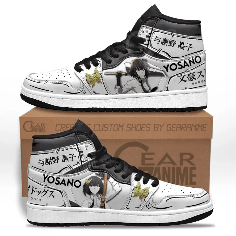 Air JD Hightop Shoes Akiko Yosano JD1s Sneakers Bungo Stray Dogs Custom Anime Shoes