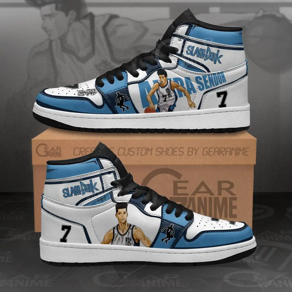 Air JD Hightop Shoes Akira Sendoh JD1s Sneakers Custom Anime Slam Dunk Shoes