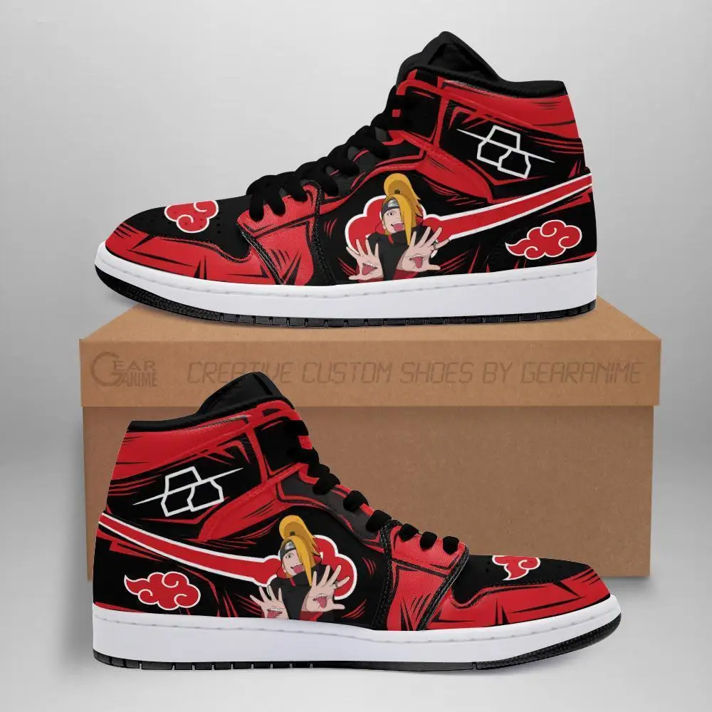 Air JD Hightop Shoes AKT Deidara JD1s Sneakers Custom Anime Shoes Fan Gifts